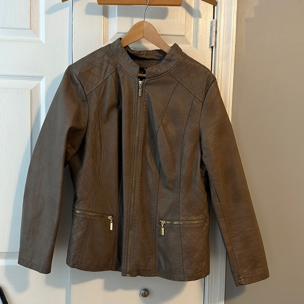 Alfani faux leather jacket.